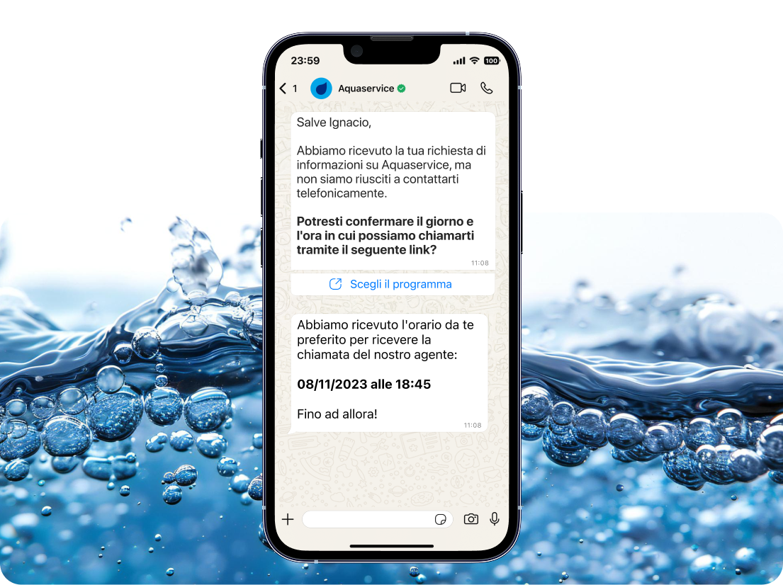 IT acuaservice CS 1 - Risolvete i vostri problemi di comunicazione con WhatsApp