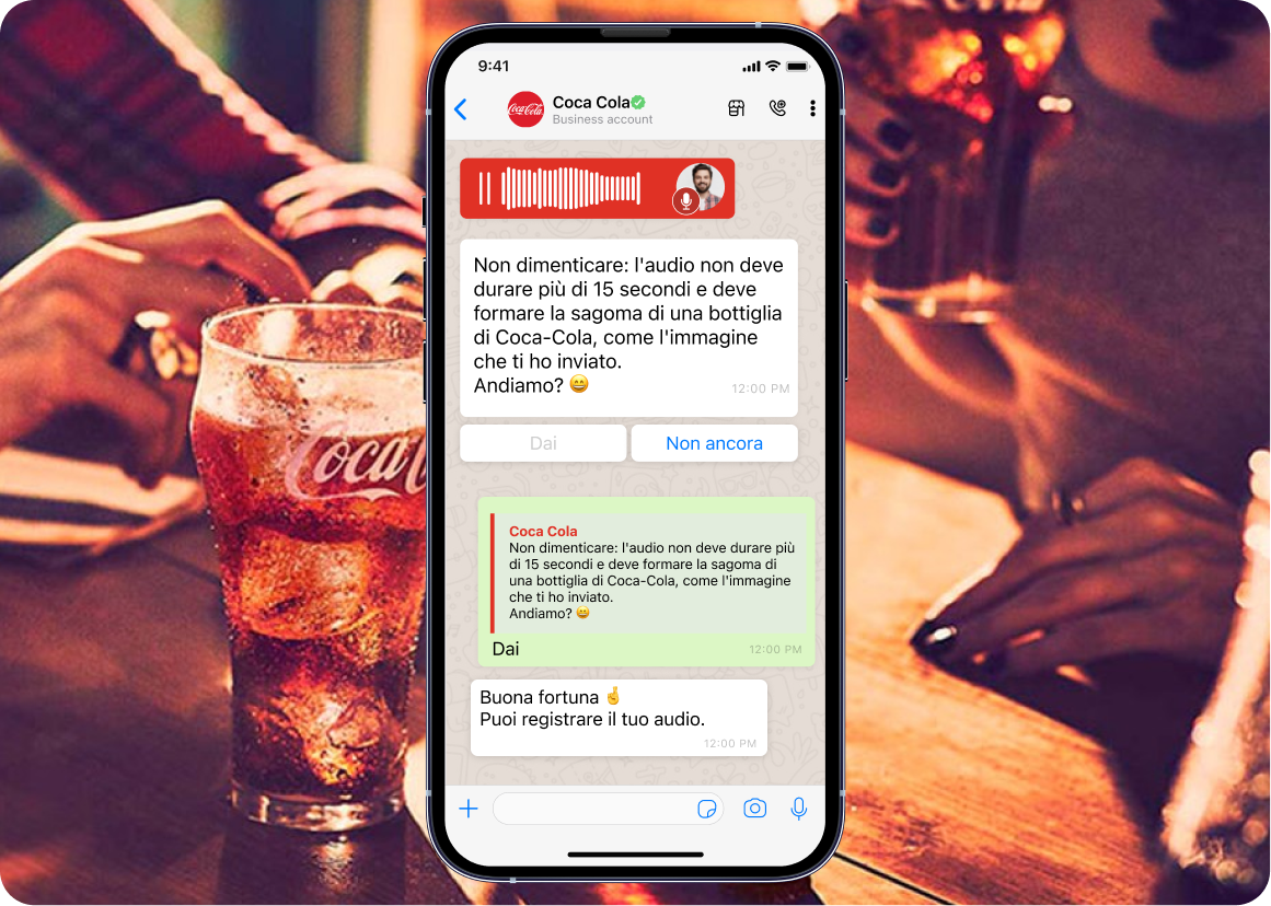 IT cocacola cs - Risolvete i vostri problemi di comunicazione con WhatsApp