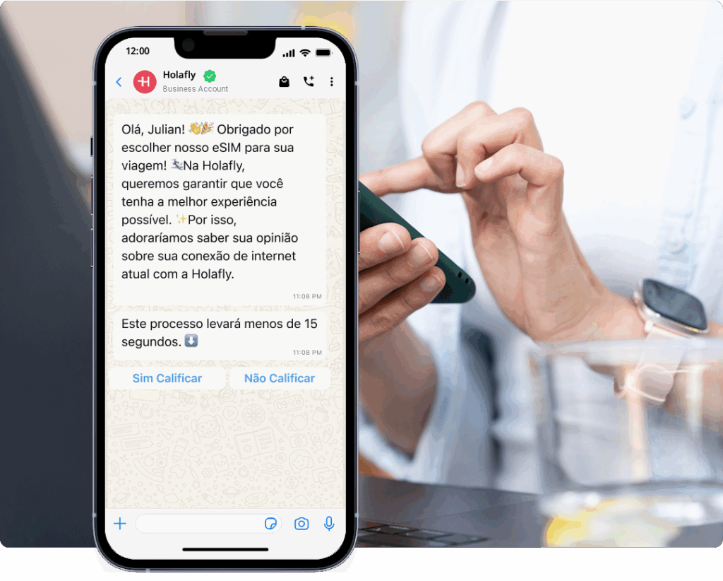 PT holafly mockup - Resolva suas provlemas de comunicação com o WhatsApp