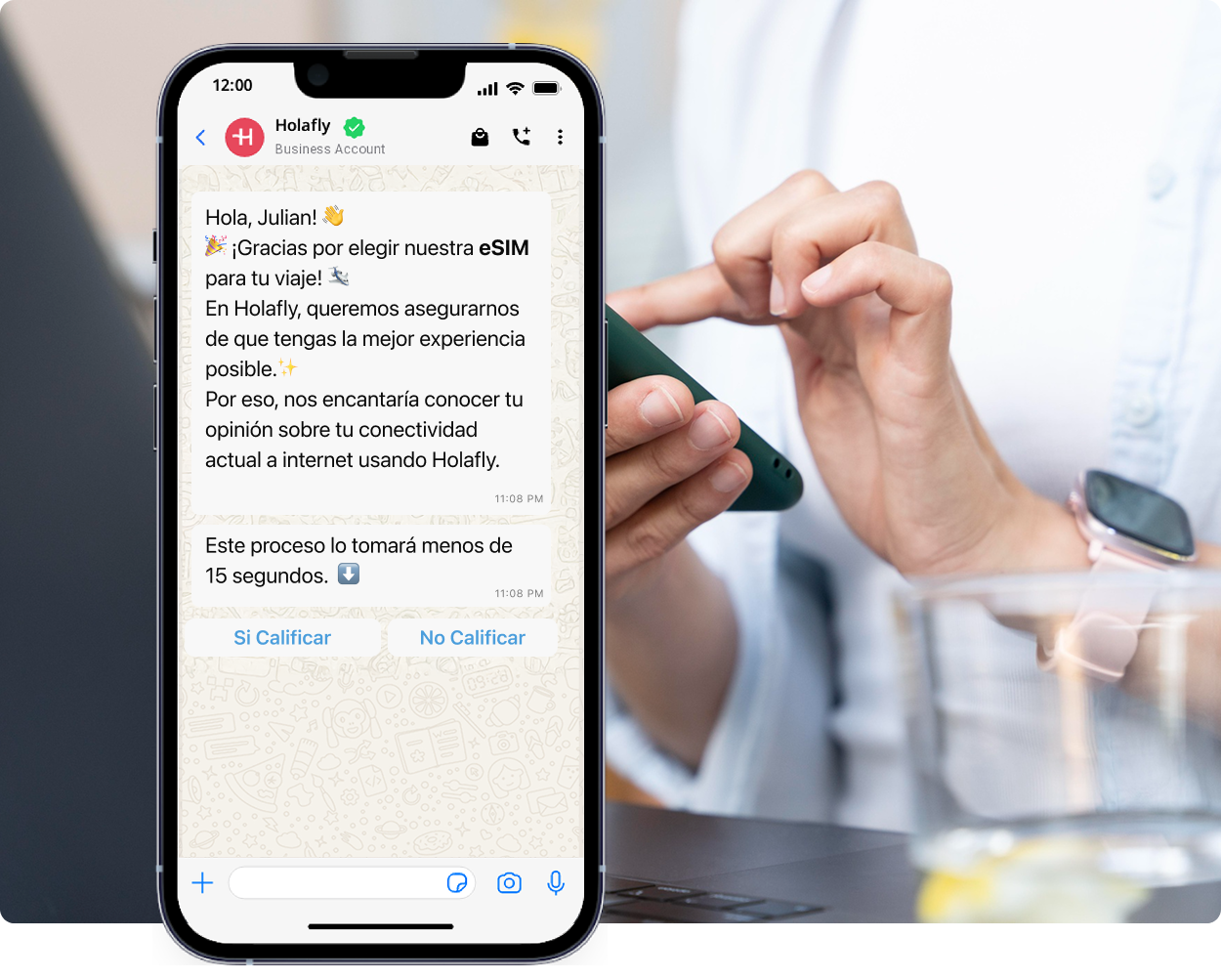 mobile es holafly - Resuelve tus pains de comunicación con WhatsApp