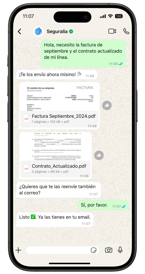 Slide 1 – Consulta y entrega documentos 1 - Blip AI Agent - La inteligencia artificial que realiza tareas por ti